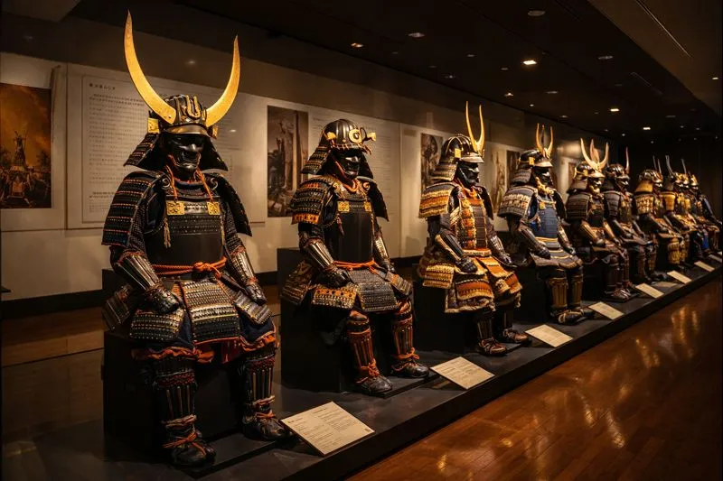Samurai armor exhibition at Osaka Castle Museum